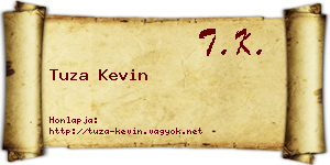 Tuza Kevin névjegykártya